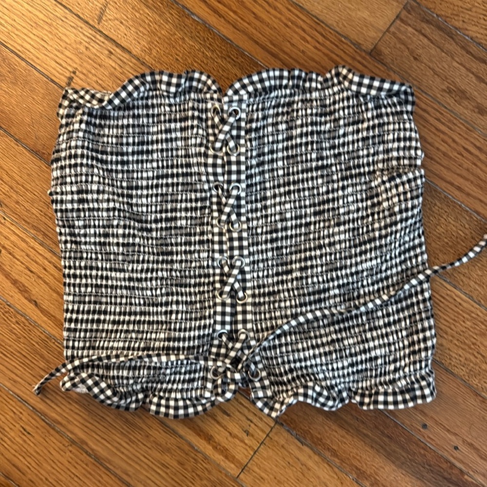 Gingham tube top